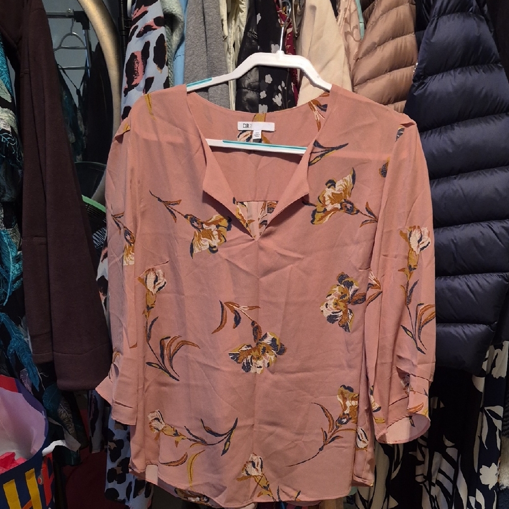 DR2 Blush Pink Floral Blouse